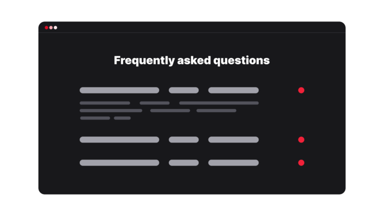 FAQ Sections - Bricks builder template made with tailwind for wordpress (dark)